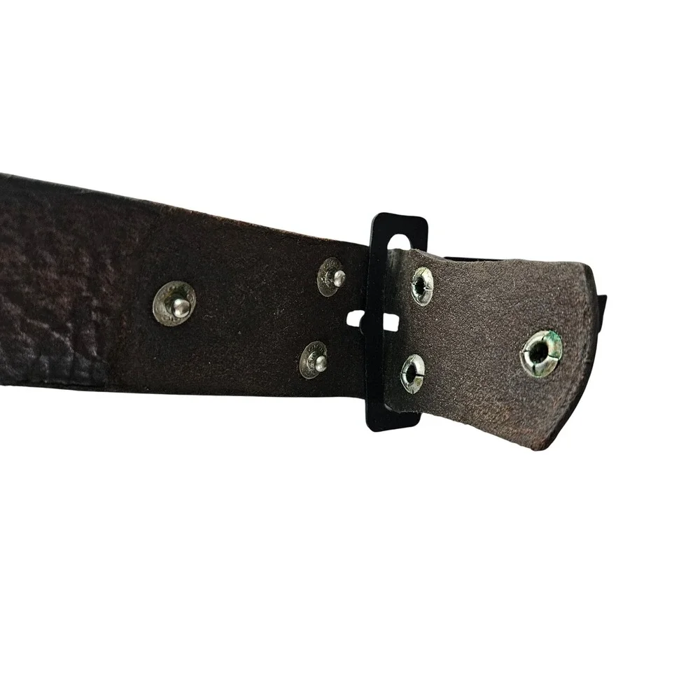 Levi's Men's Genuine Leather Belt Brown Distressed Black Roller Belt S 30-32 NWT